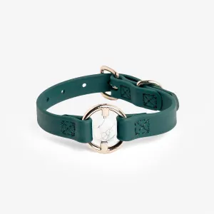 All Eyes On Me Dog Collar Jungle Green/Howlite