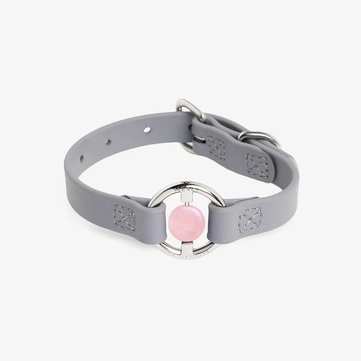 All Eyes On Me Dog Collar Sea Lavender/Rose Quartz