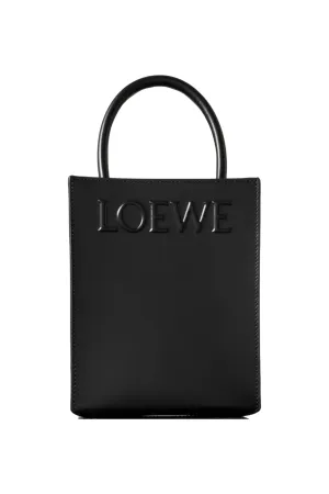 Black Embossed Leather Tote