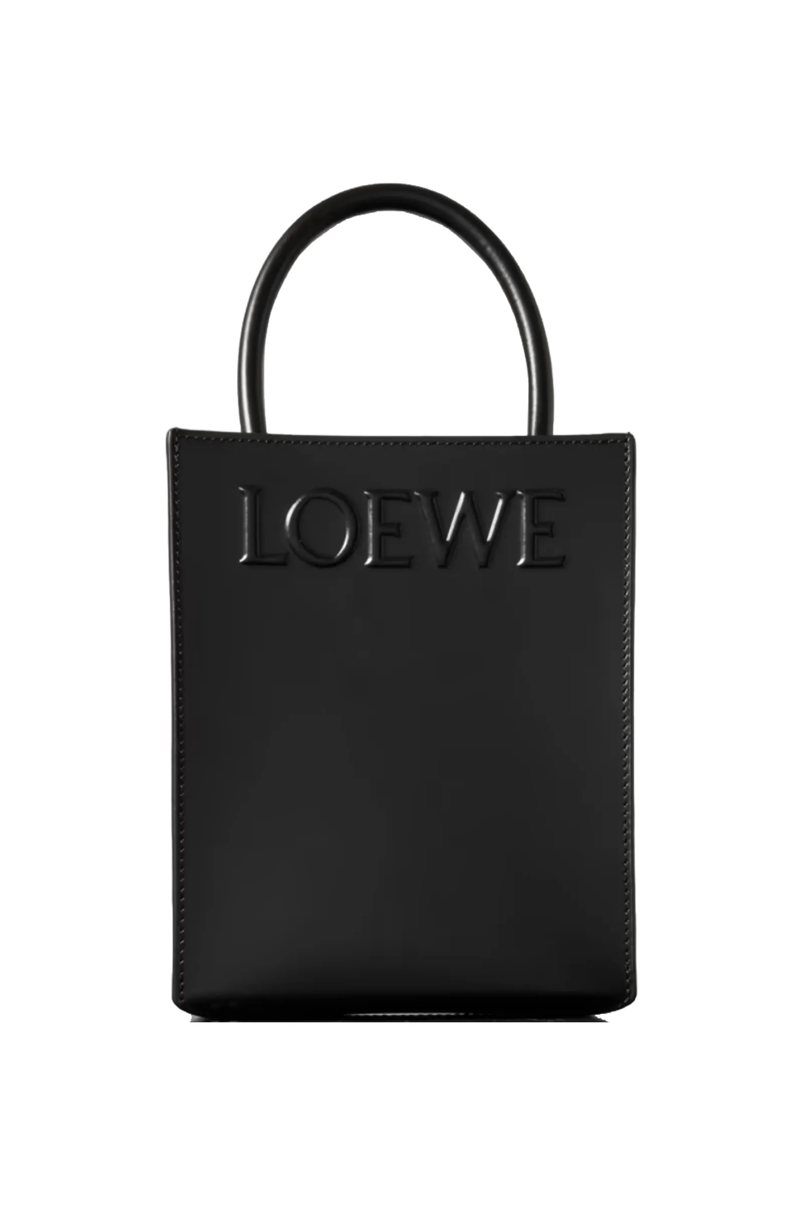 Black Embossed Leather Tote