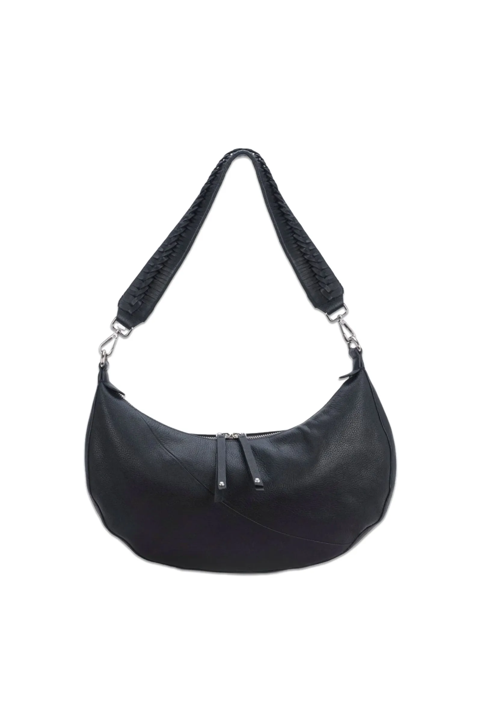 Black Leather Shoulder Bag