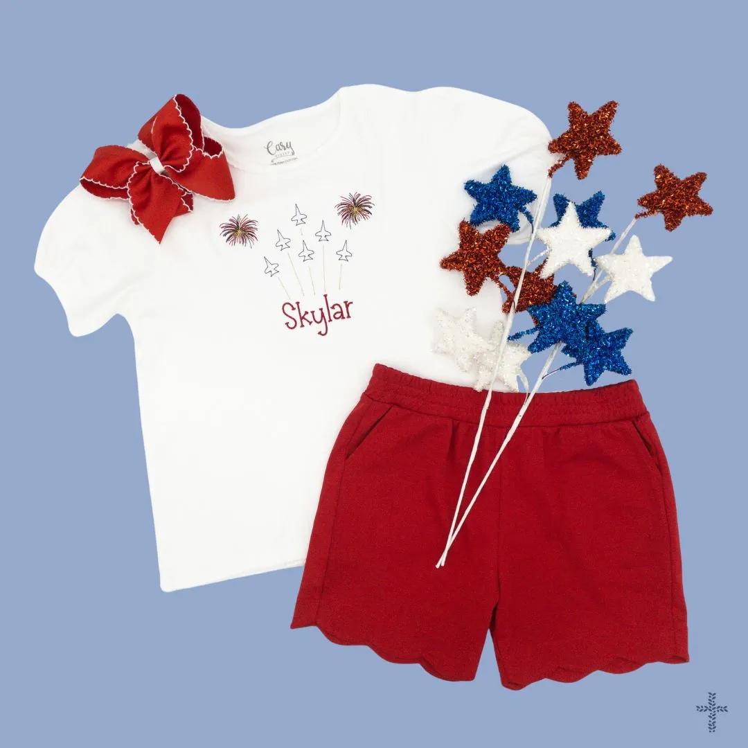 Blue Angels with Fireworks Design and Name Monogram
