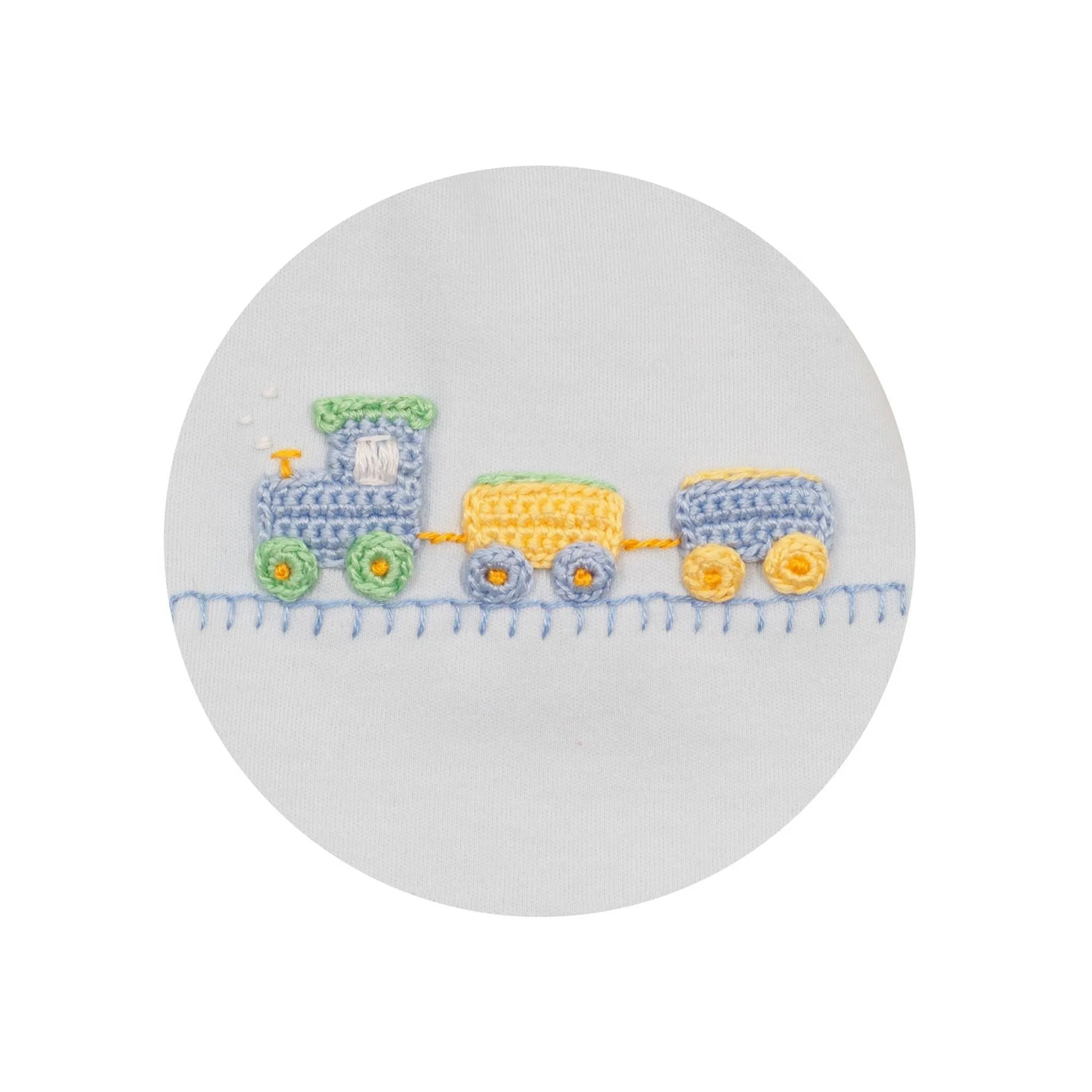 Boys Knit Bubble with Crochet Train