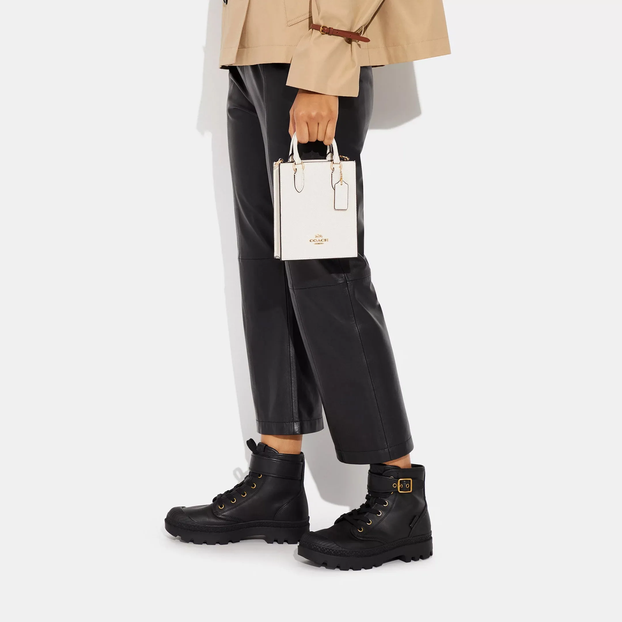 Coach Outlet North South Mini Tote, gold/milk