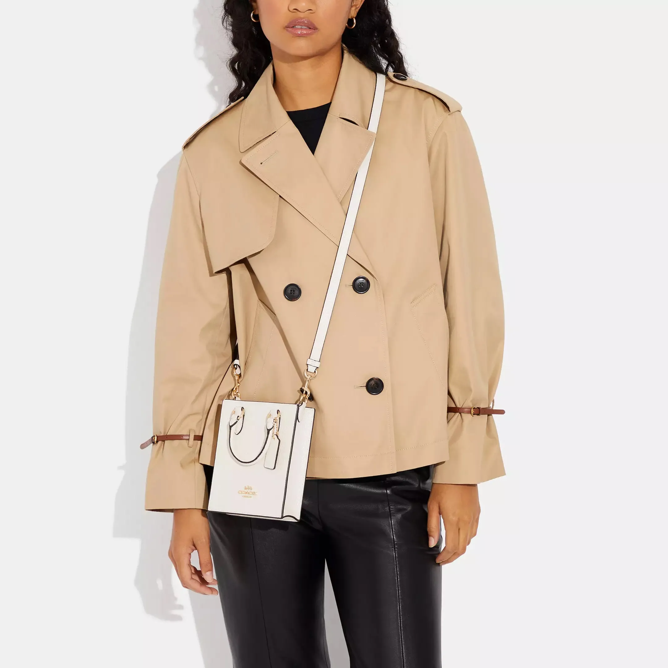 Coach Outlet North South Mini Tote, gold/milk