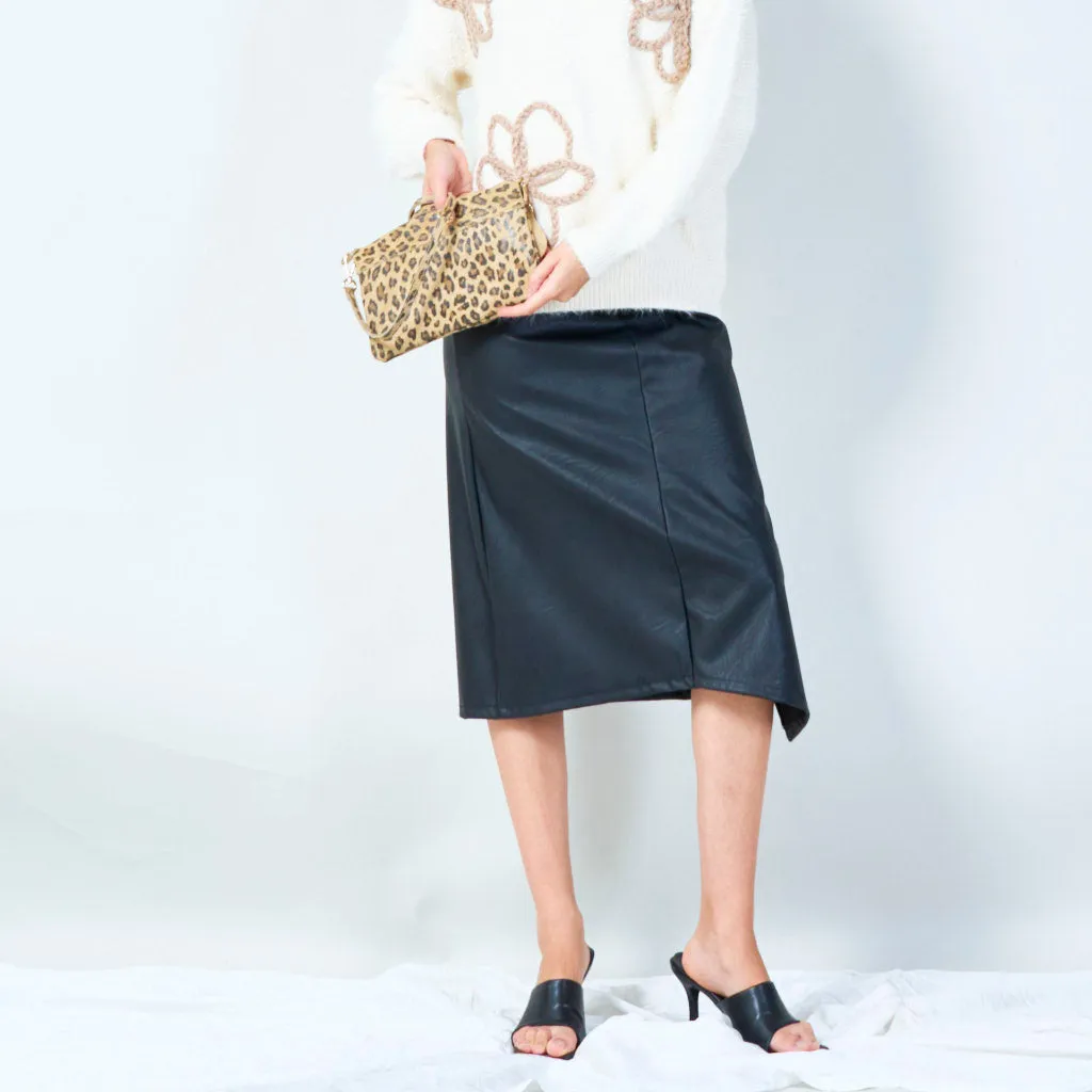 Compact crossbody bag with leopard pattern wholesale
