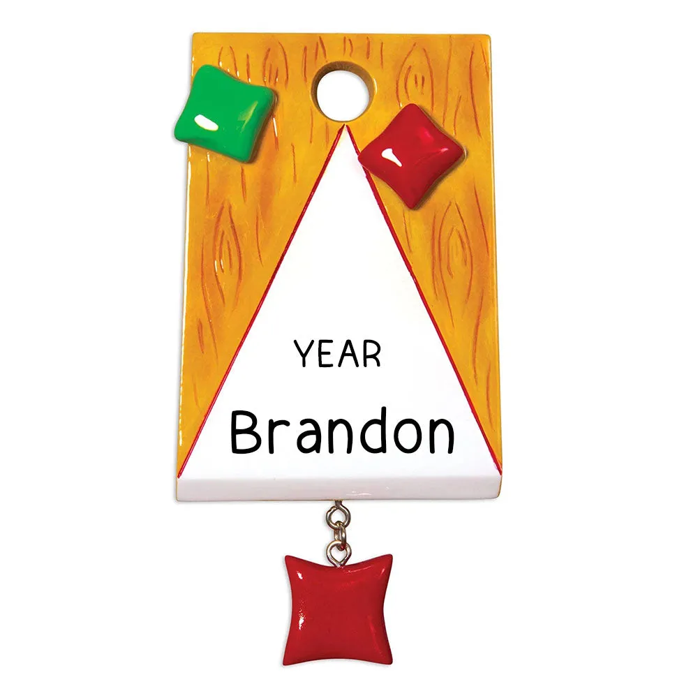 Corn Hole Christmas Ornament
