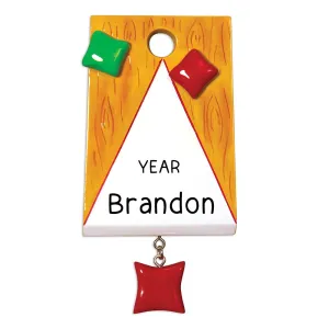 Corn Hole Christmas Ornament