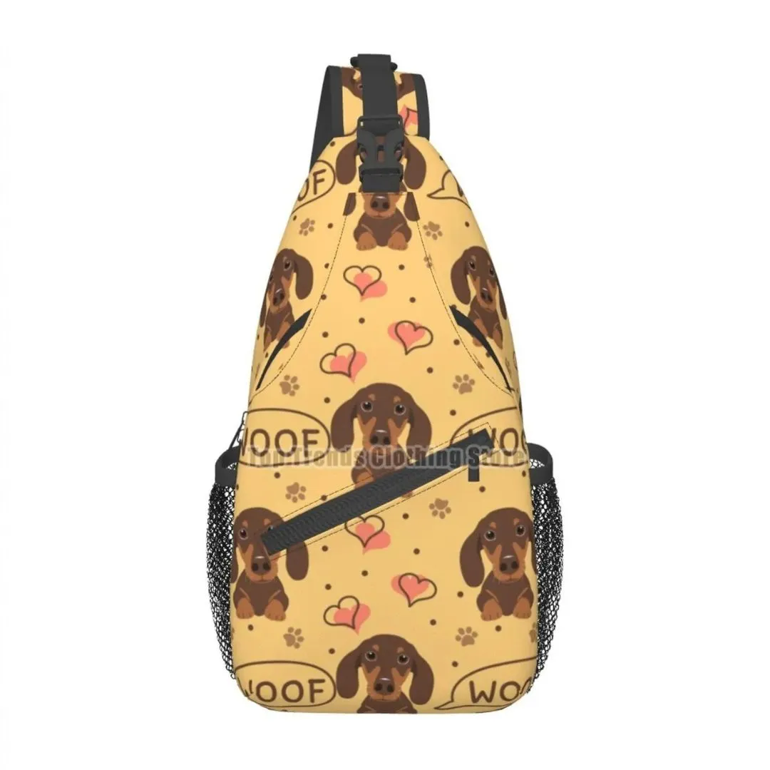 Dachshund Crossbody Sling Backpack