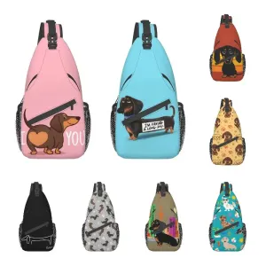 Dachshund Crossbody Sling Backpack