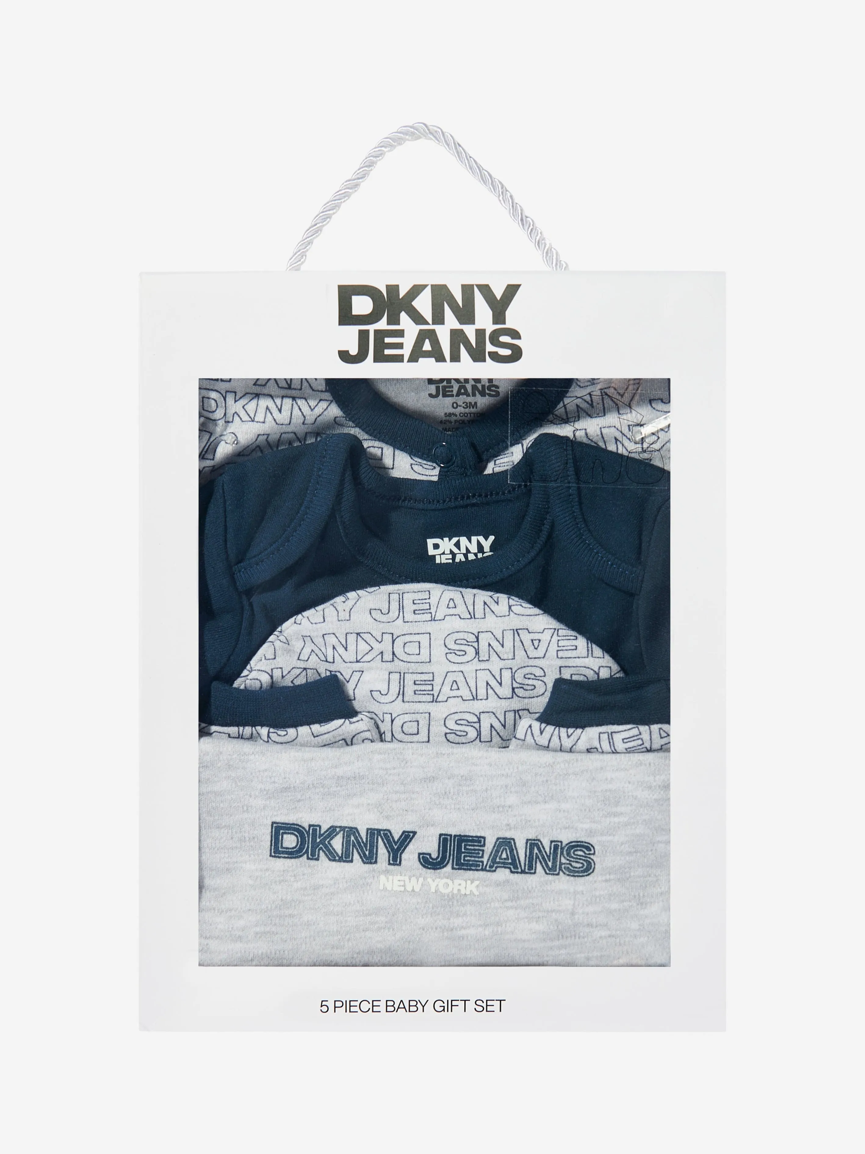 DKNY Baby Boys 5 Piece Babygrow Set in Navy
