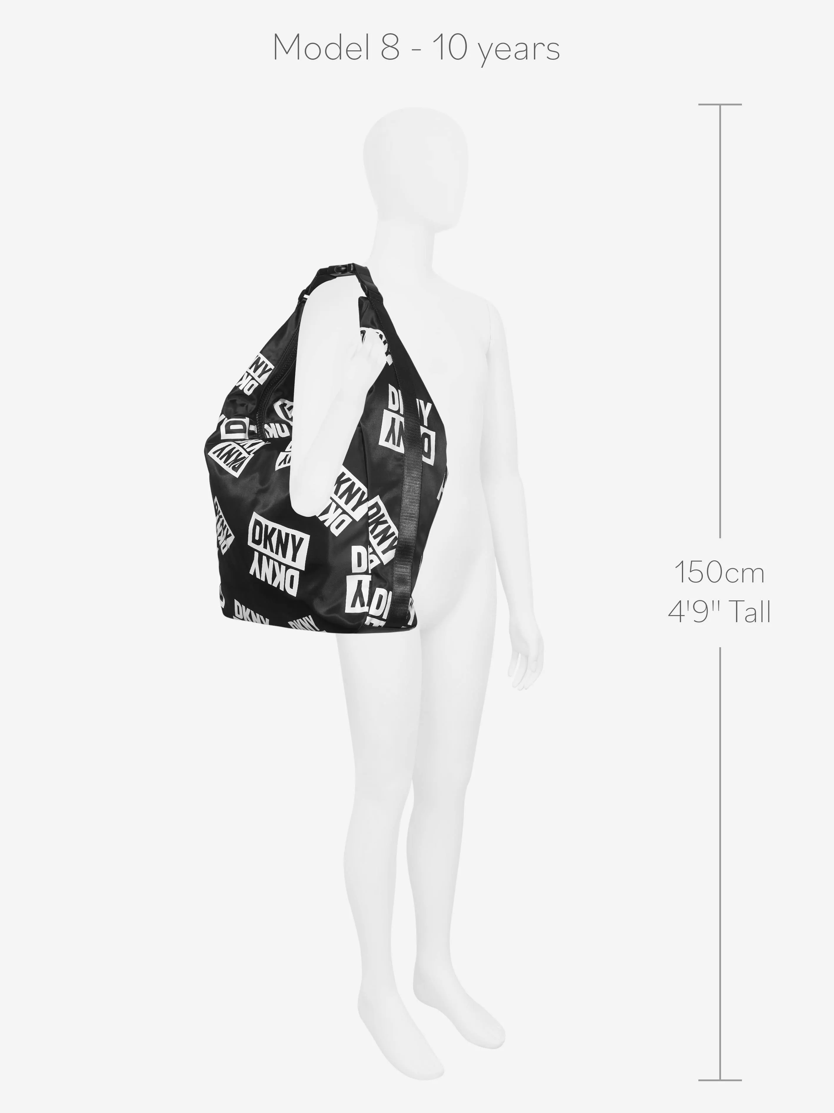DKNY Girls Logo Print Bag in Black