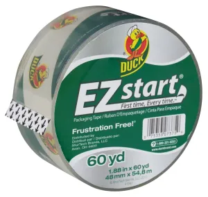 Duck EZ Start 299002 Packaging Tape, 60 yd L, 1.88 in W, Clear :EA: QUANTITY: 1