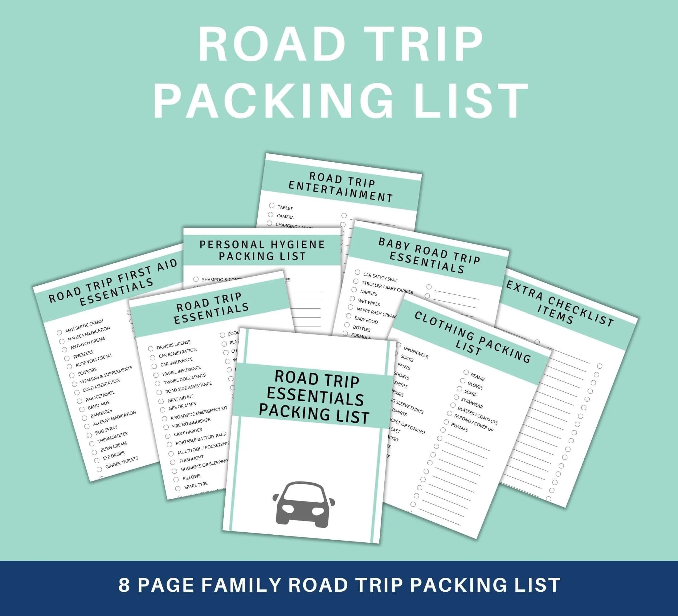 Family Road Trip Packing List