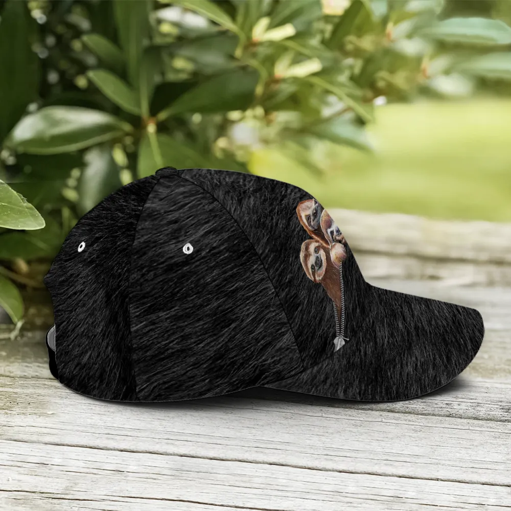 Funny Sloths Black Hair Style Baseball Cap Coolspod