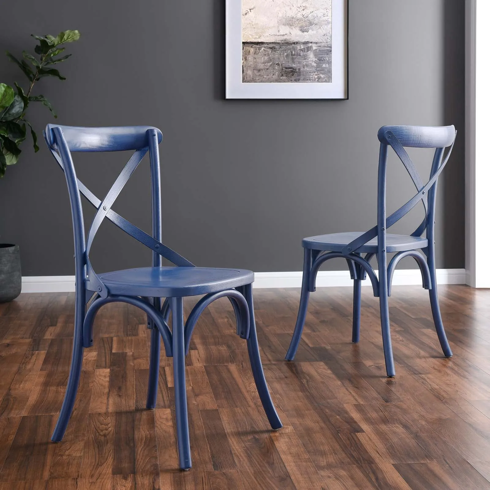 Gear Dining Side Chair Midnight Blue EEI-5564-MID