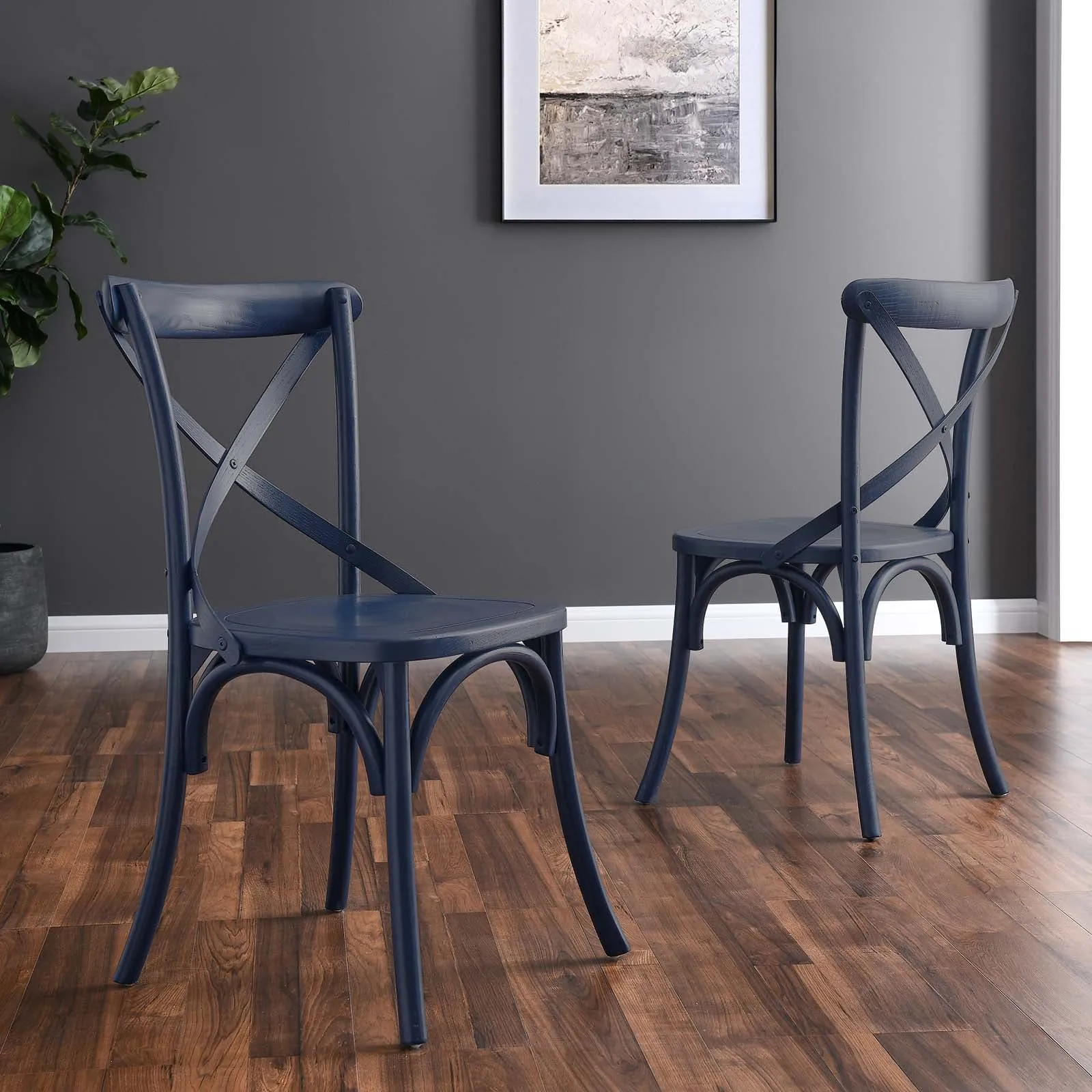 Gear Dining Side Chair Midnight Blue EEI-5564-MID
