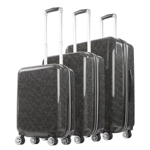 Hello Kitty x FUL Pose 3-Pc Hardshell Luggage (Black)