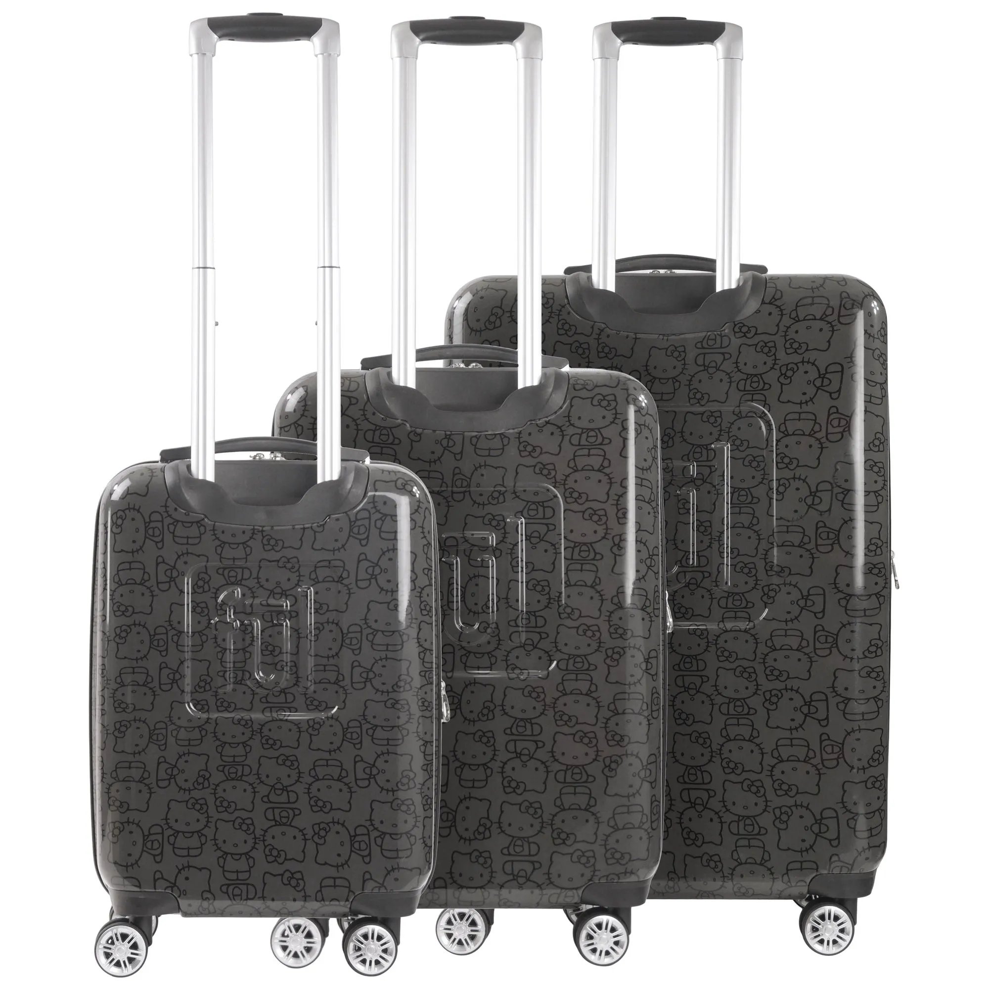 Hello Kitty x FUL Pose 3-Pc Hardshell Luggage (Black)