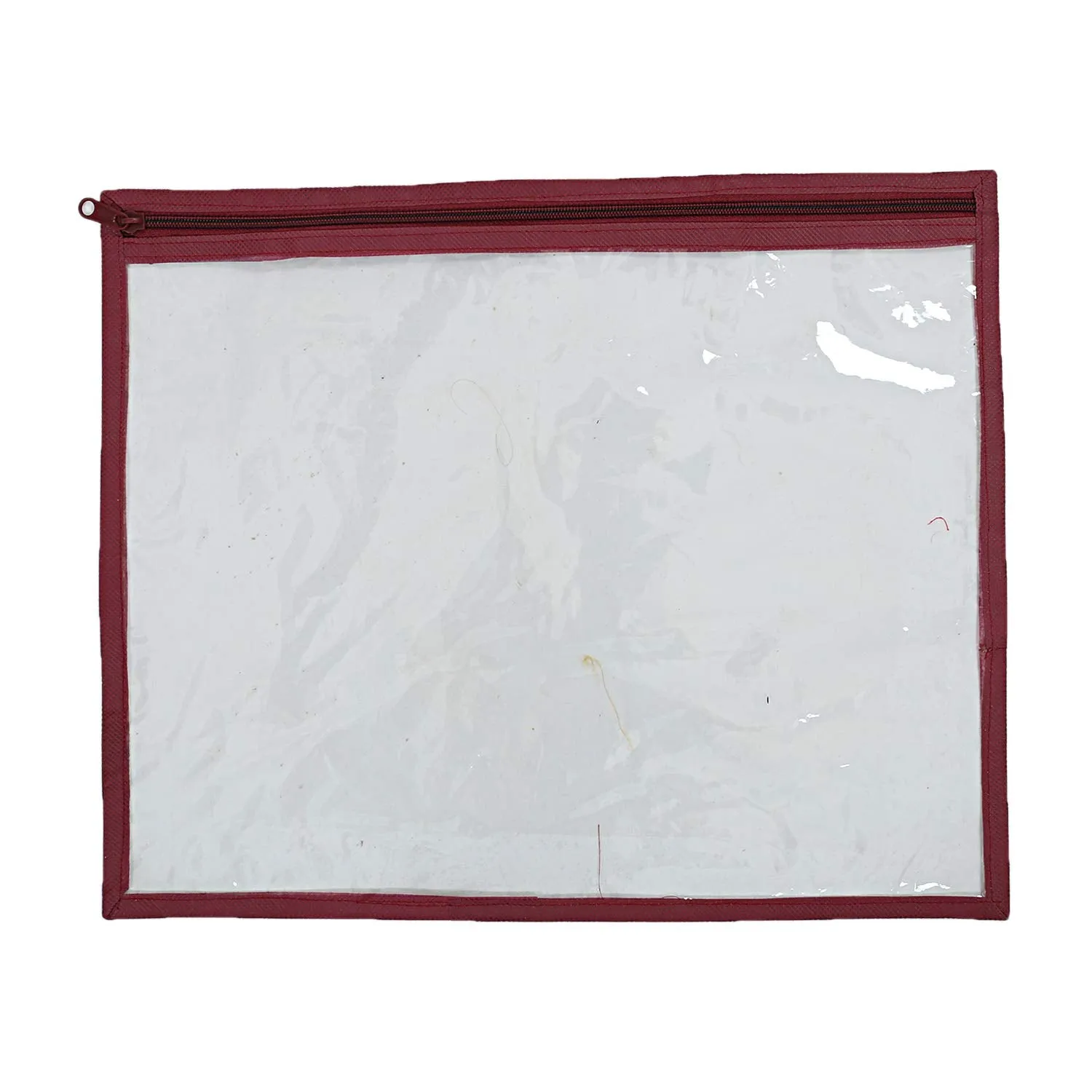 Kuber Industries PVC 12 Pieces Single Packing Saree Cover (Maroon),CTKTLUG53