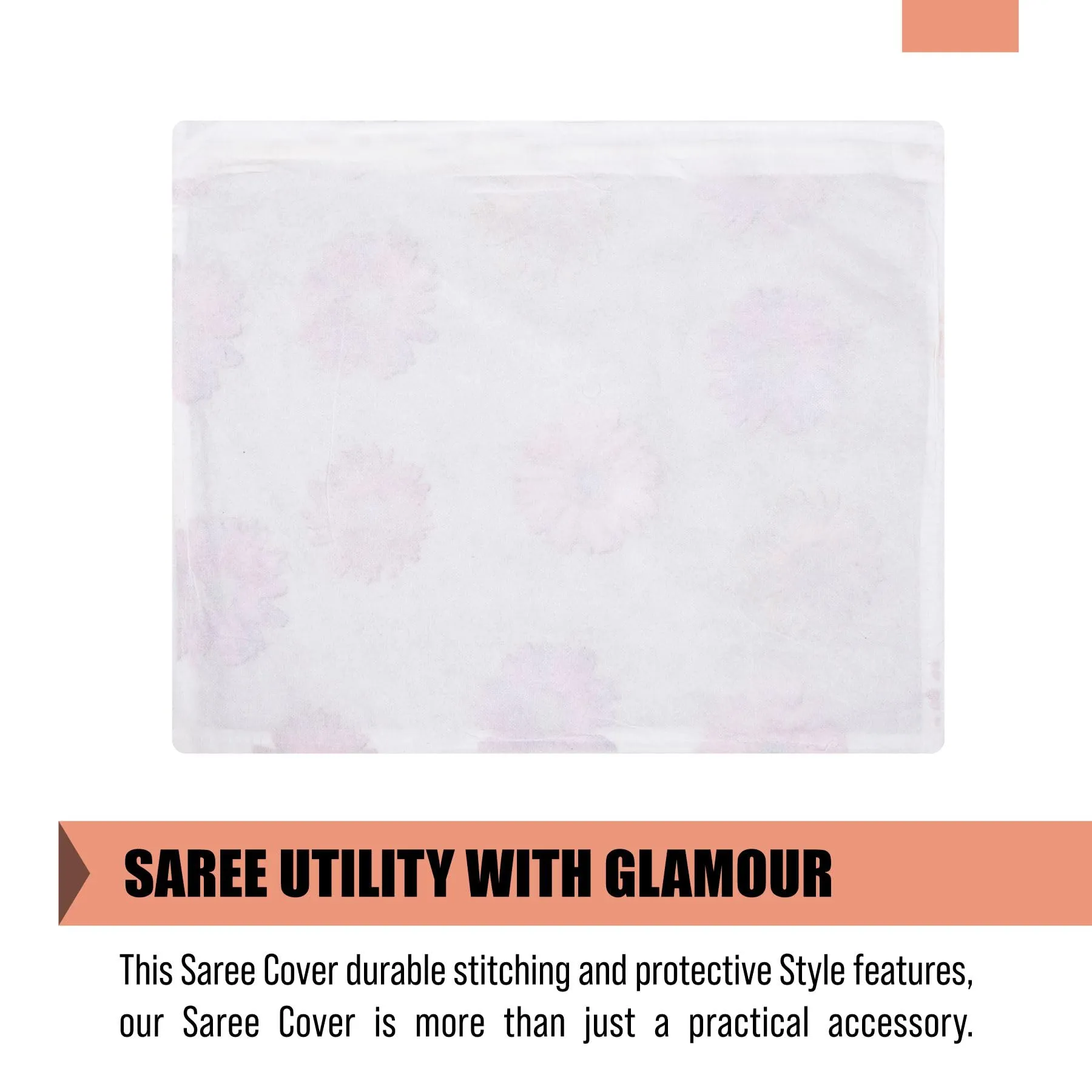 Kuber Industries Saree Cover | Clothes Storage Bag | Single Packing Saree with Zip Closure | Wardrobe Organizer | Cloth Storage Organizer | Flower Design | Pack of 12 | Assorted