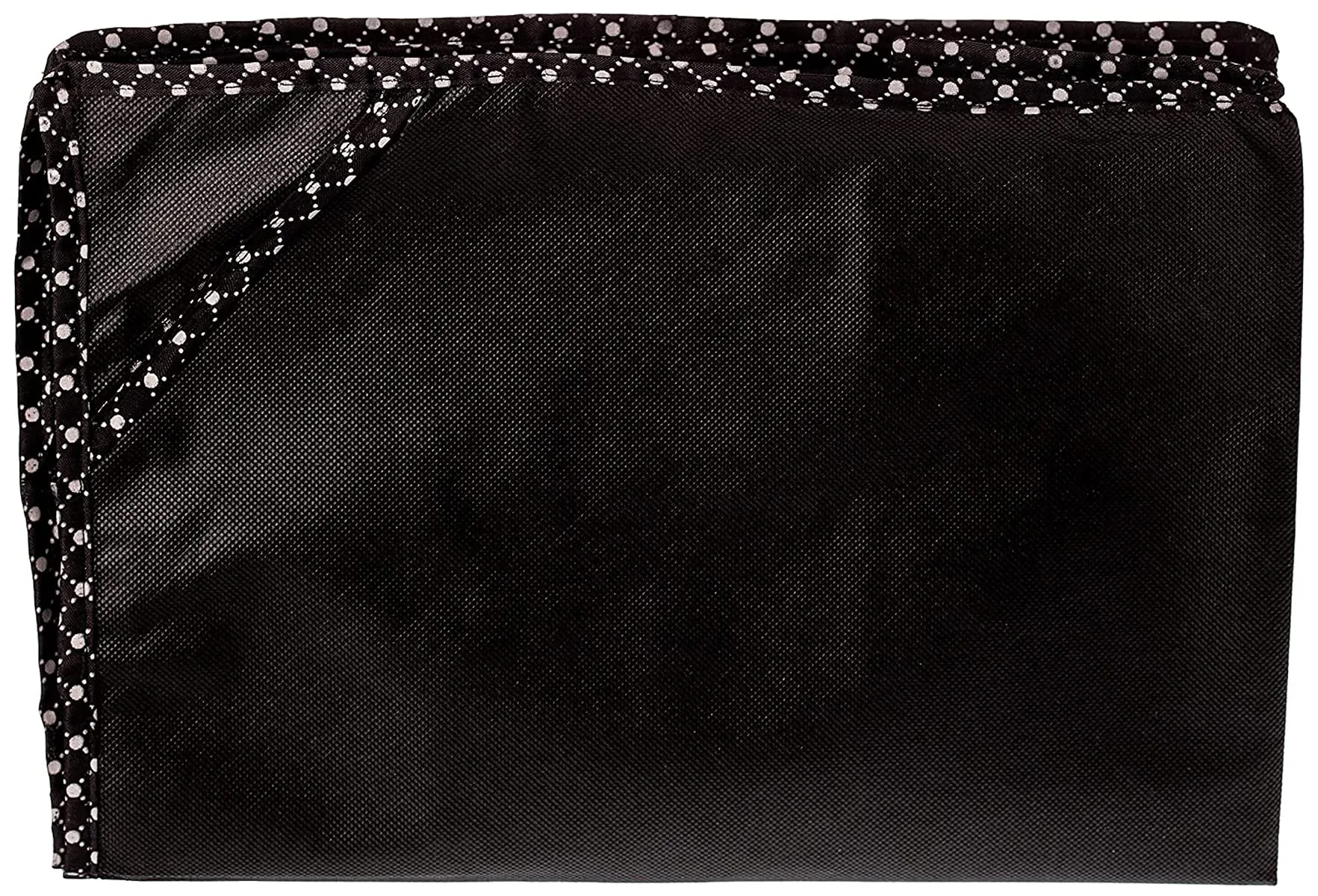 Kuber Industries Single Saree Covers With Zip|Saree Packing Covers For Wedding|Saree Cover Set Of 3 (Black)