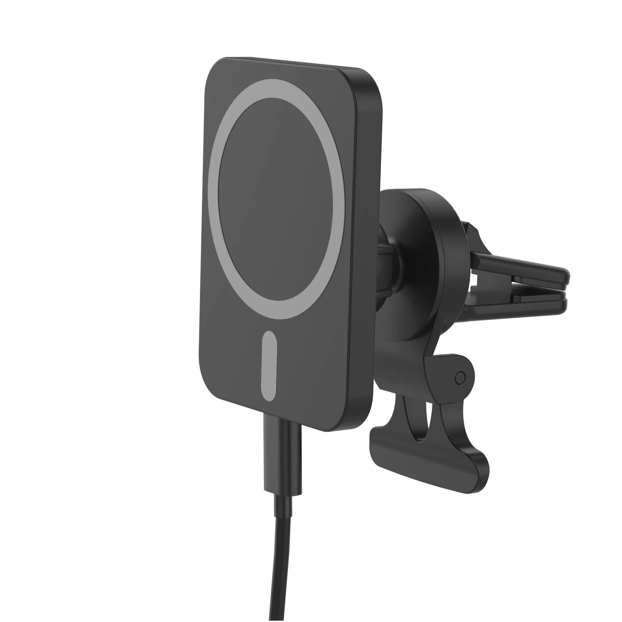 Magnetic MagSafe® Compatible Car Mount 15W Charging – Black