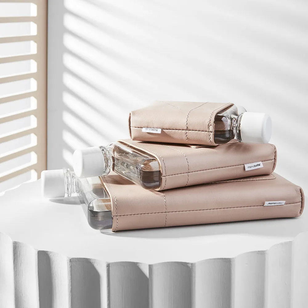 memobottle | sleeve A5 leather | nude - DC