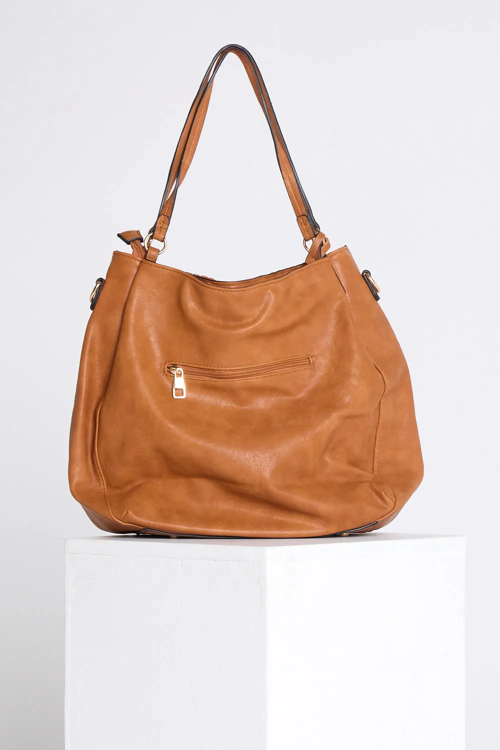 Mila Woven Bag - Tan