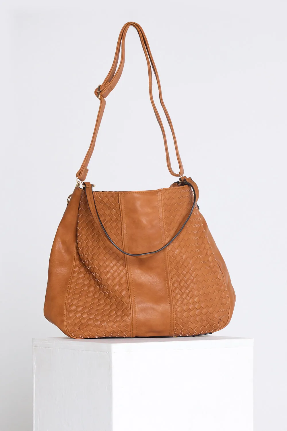 Mila Woven Bag - Tan