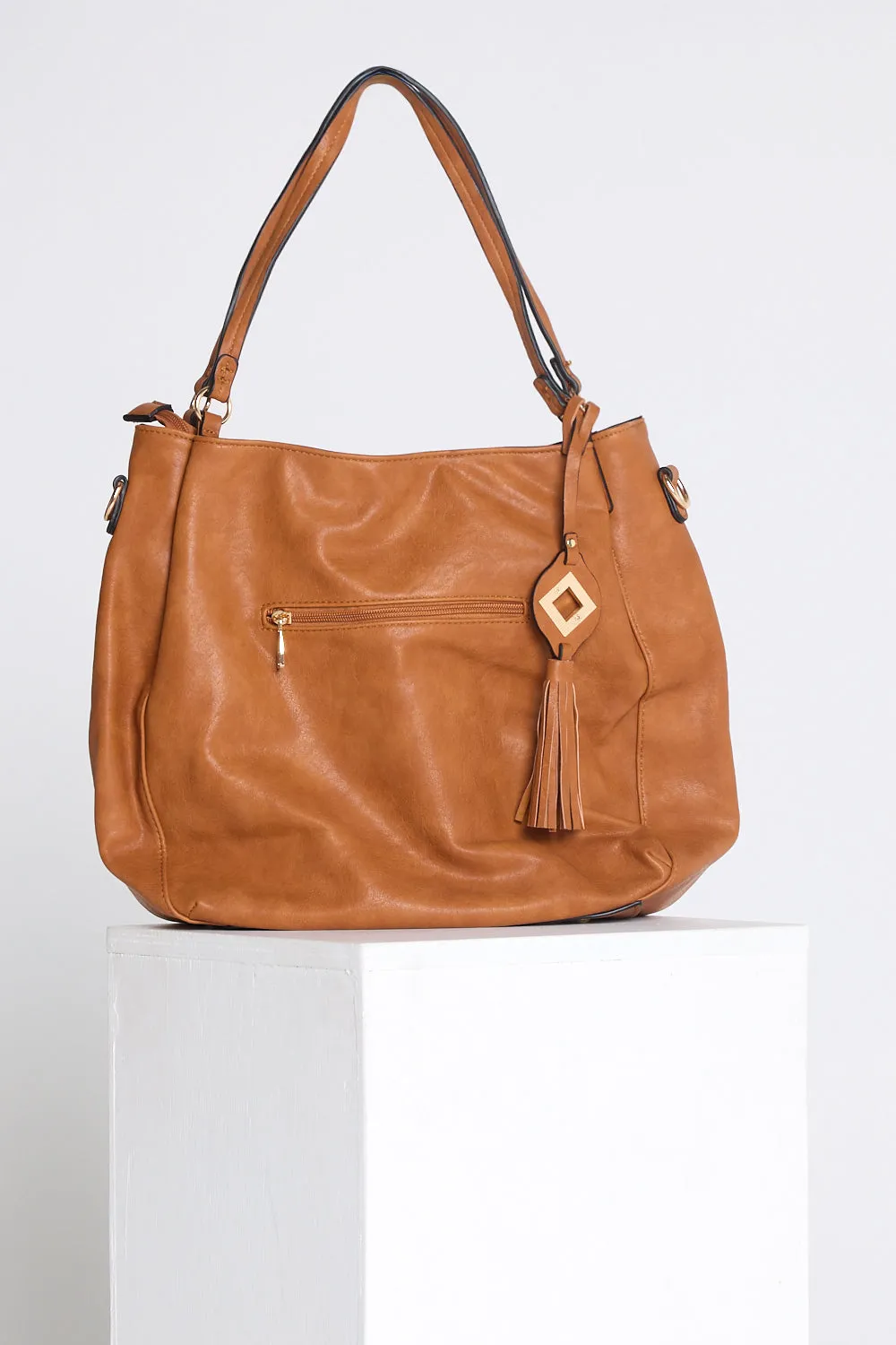 Mila Woven Bag - Tan