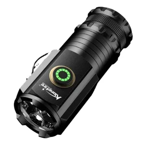 Mini 3xP35 Led High Bright Small Flashlight Type-C USB Rechargeable Magnet Work Car Rrepair Light Child Pocket Torch 18350 X23