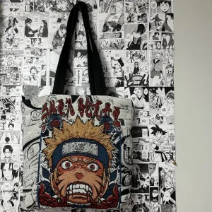 Nine Tails Naruto Woven Tapestry Tote Bag