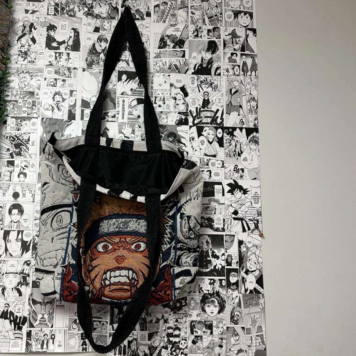 Nine Tails Naruto Woven Tapestry Tote Bag