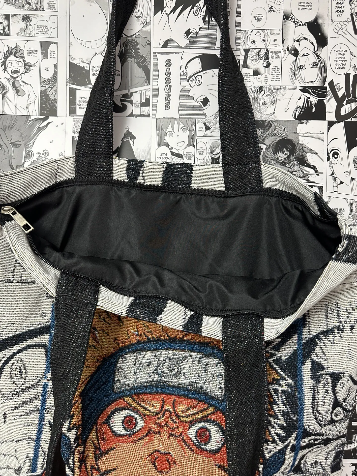 Nine Tails Naruto Woven Tapestry Tote Bag