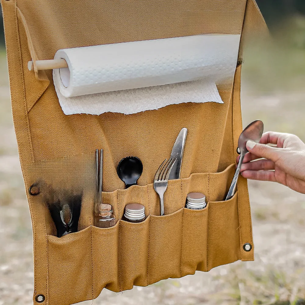 Outdoor Canvas Tableware Storage Bag