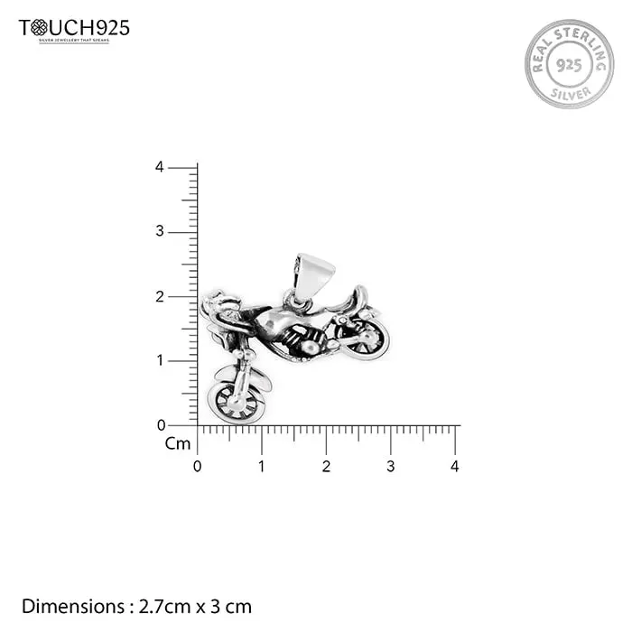 Riders Reverie Silver Motorcycle Locket