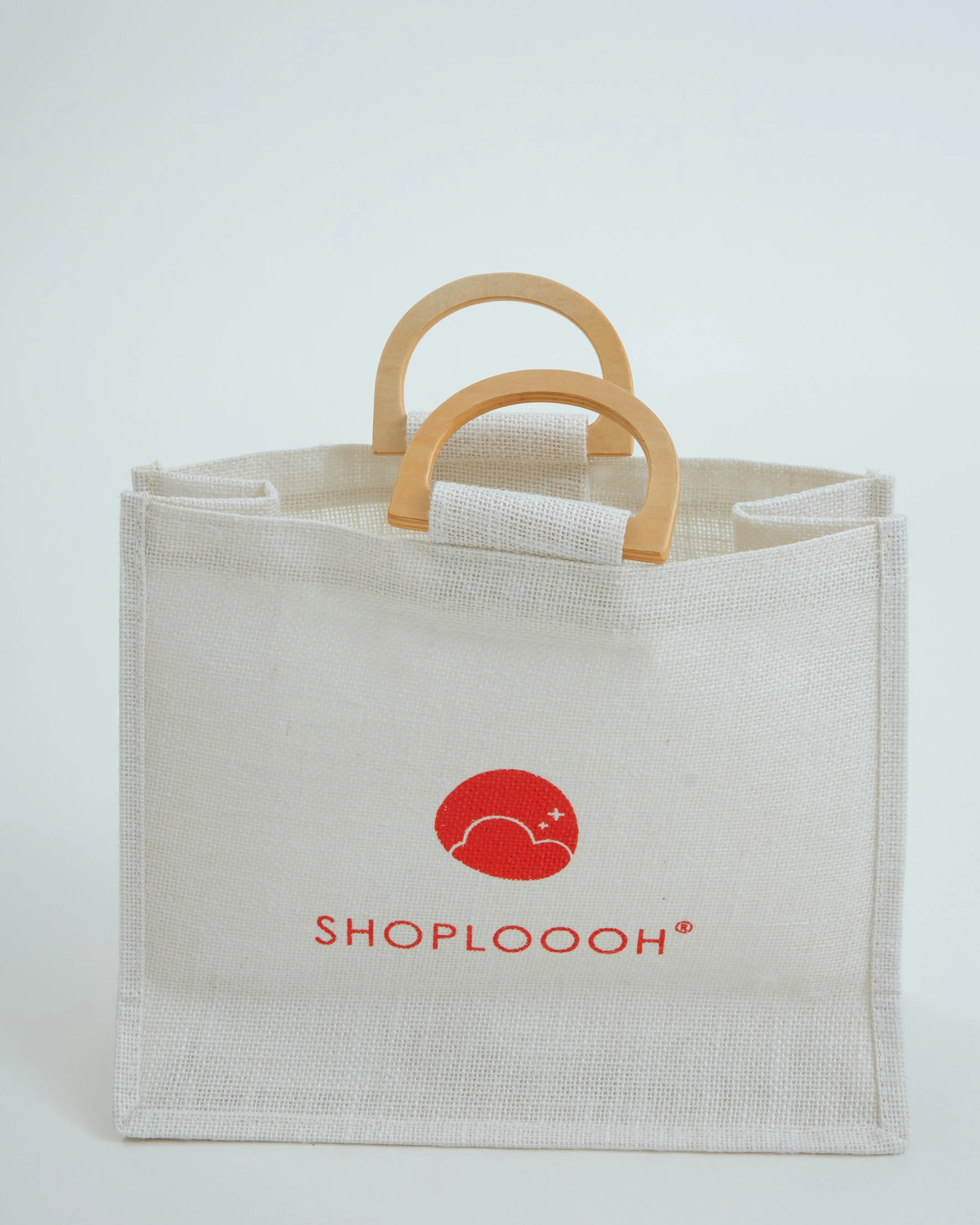 SHOPLOOOH Slogan Canvas Bag (Beige)