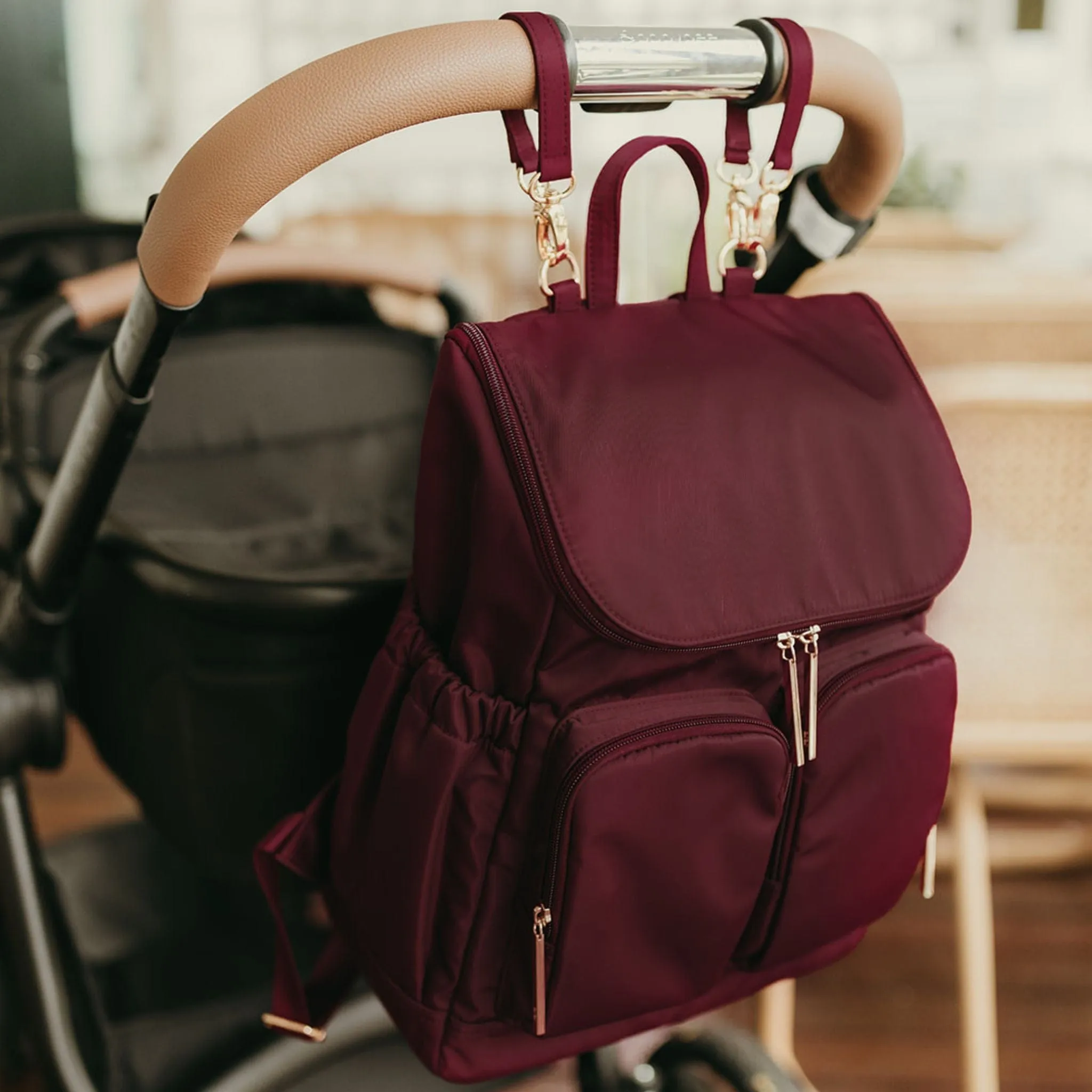 Signature Nappy Backpack - Mulberry Nylon