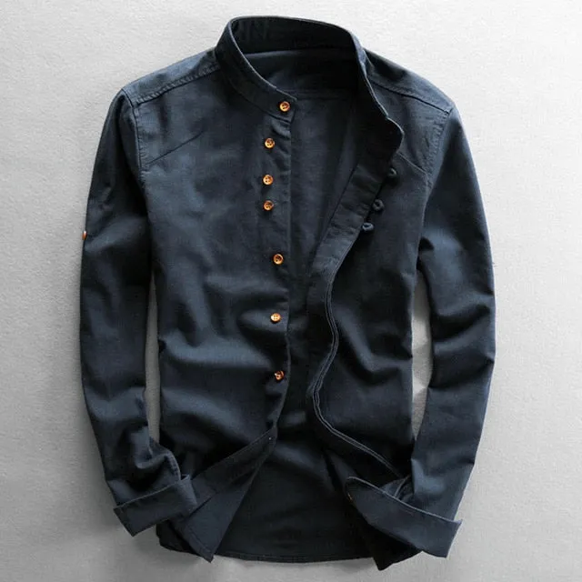 Single Breasted Elegance Urban Men Shirt