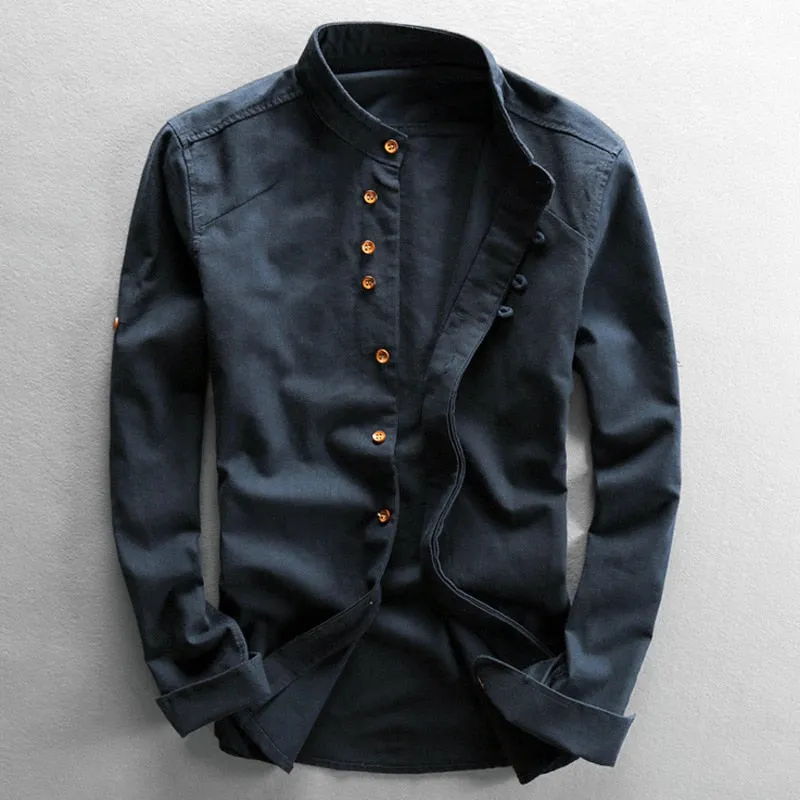 Single Breasted Elegance Urban Men Shirt