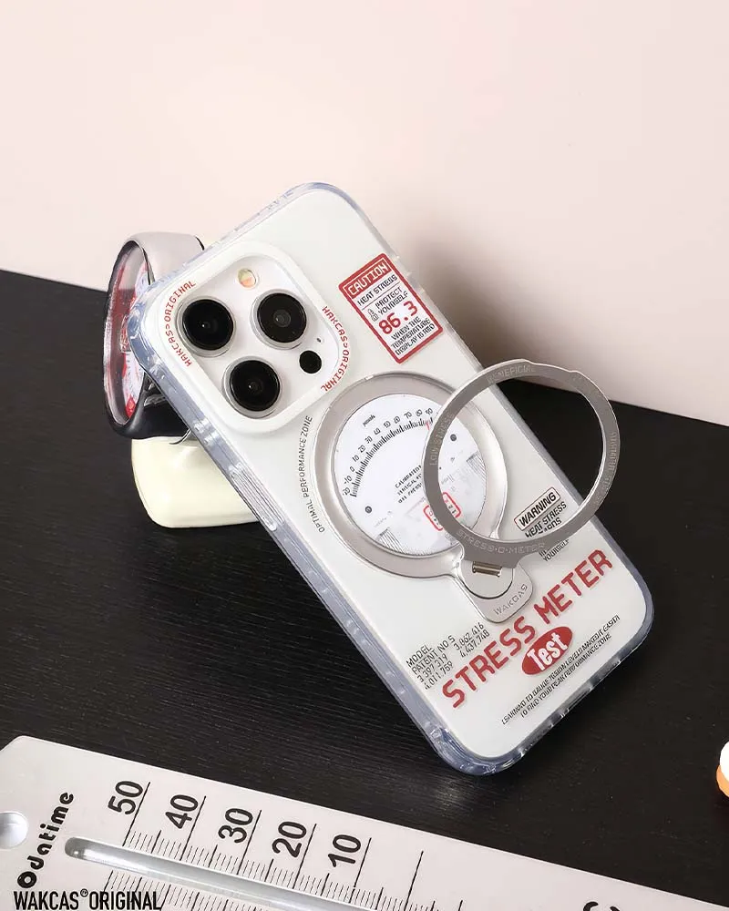 Stress Meter Phone Case With Stand (iPhone 13/14/15/16 Series)