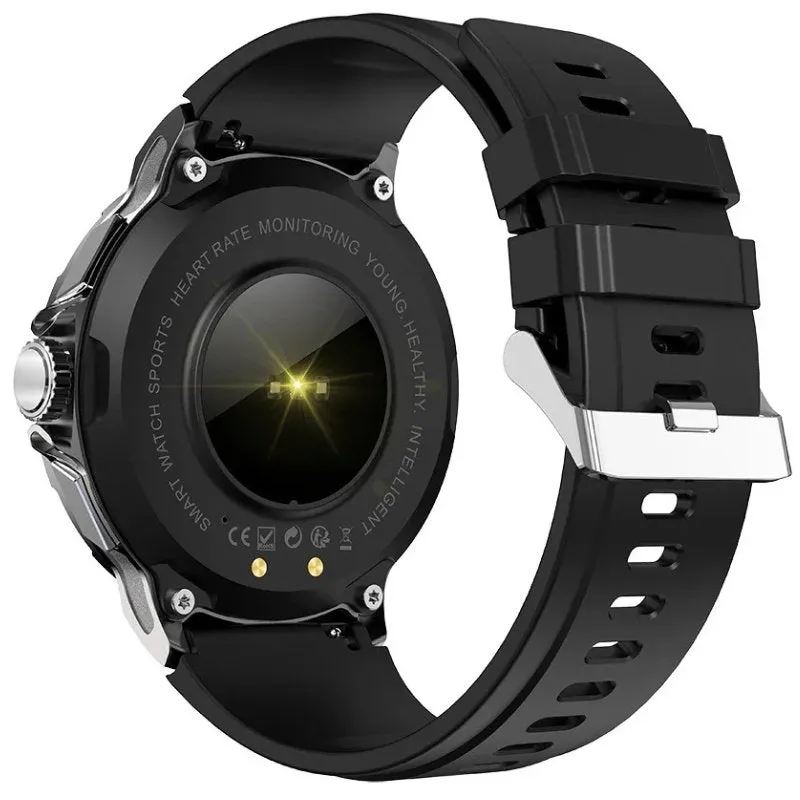 TUTT V69 | Metal Case| Men Military Smart Watch HD 1.85'' Large Round Screen 710mah Battery Pedometer Sleep Monitoring Sport Activity Outdoor Rugged SmartWatch Three (3) Straps