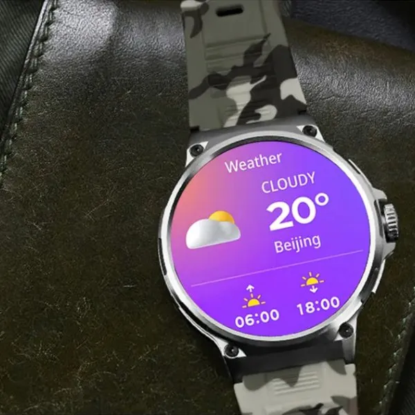 TUTT V69 | Metal Case| Men Military Smart Watch HD 1.85'' Large Round Screen 710mah Battery Pedometer Sleep Monitoring Sport Activity Outdoor Rugged SmartWatch Three (3) Straps