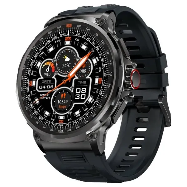 TUTT V69 | Metal Case| Men Military Smart Watch HD 1.85'' Large Round Screen 710mah Battery Pedometer Sleep Monitoring Sport Activity Outdoor Rugged SmartWatch Three (3) Straps