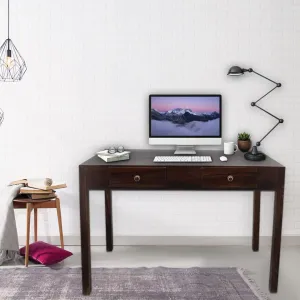 USHA SHRIRAM Computer Table with Drawer Storage | Computer Table for Home (115x55x76 cm) | Premium Sheesham Wood | Durable and Long Lasting | Centre Table (Honey Finish)