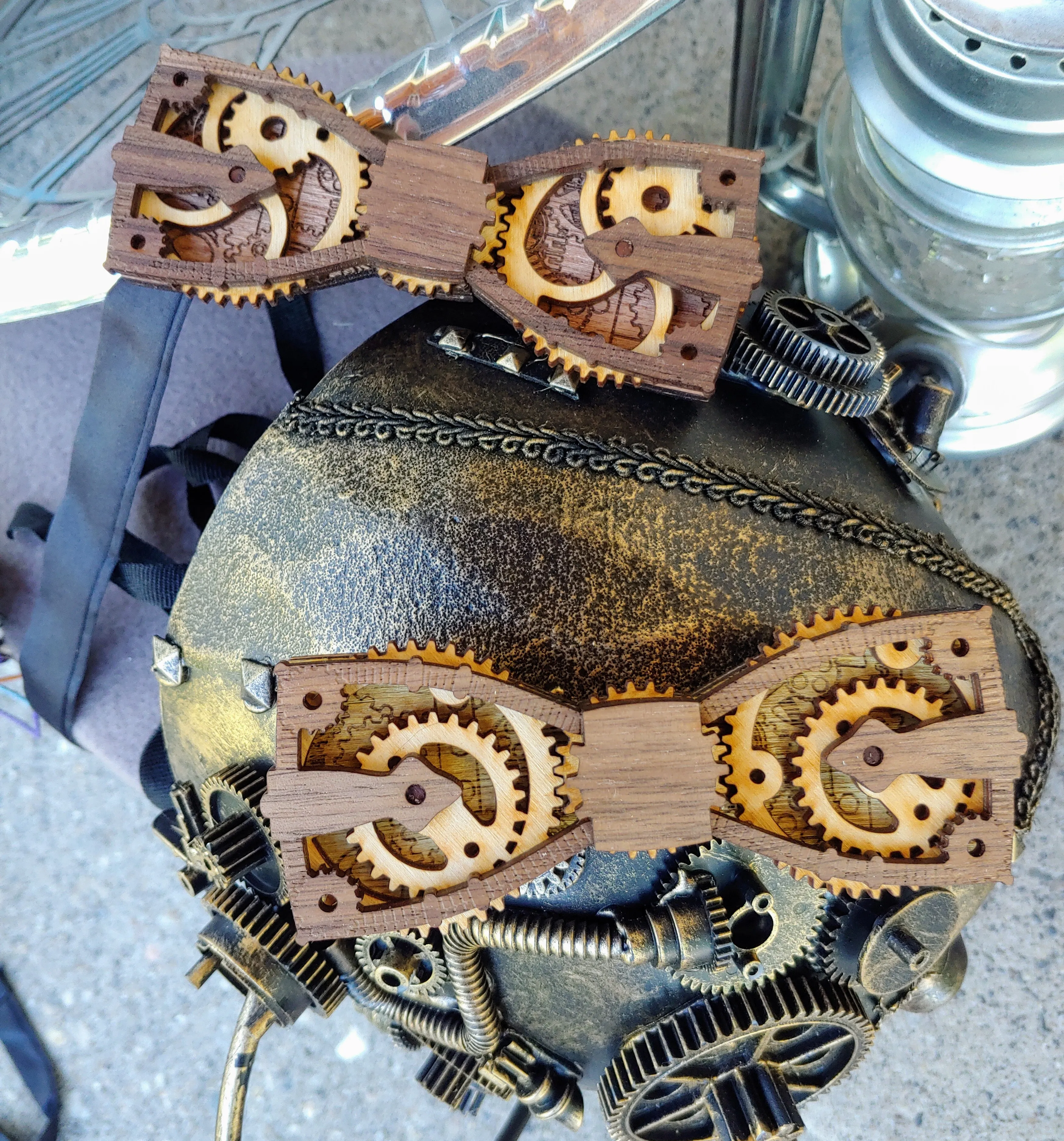 VanDerMeer - Steampunk Moving Gear Wood Bow Tie