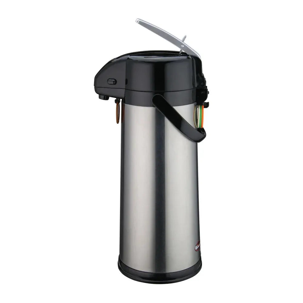 Winco AP-835 Stainless Steel Glass Lined Airpot with Lever Top, 3L