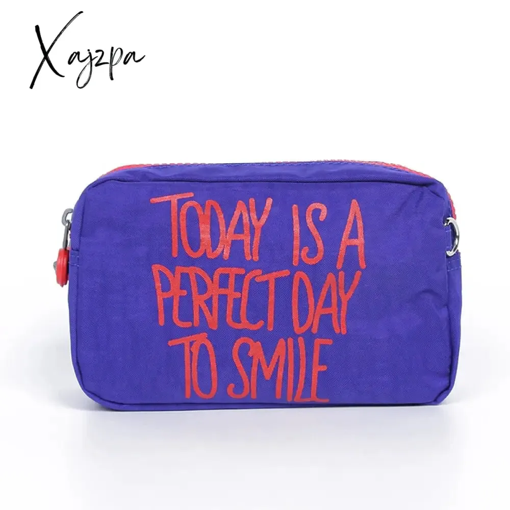 Xajzpa - Women Creativity Pouch Packing Organizers Makeup Bag Waterproof Nylon Travel Cosmetic Case Gleam Pouch Wash Toiletry Bag