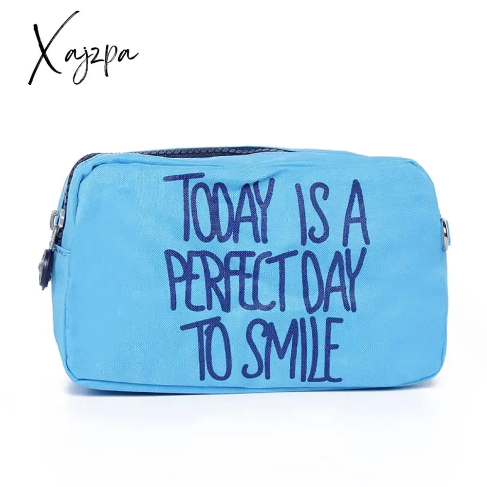 Xajzpa - Women Creativity Pouch Packing Organizers Makeup Bag Waterproof Nylon Travel Cosmetic Case Gleam Pouch Wash Toiletry Bag